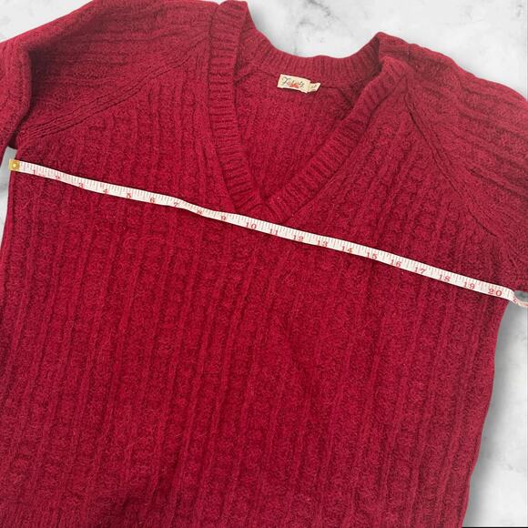 Faherty Aria Sweater, Burgundy Knit, 70% Baby Alpaca 7%Wool, Made In Peru Sz XL - Picture 3 of 7